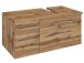 Waschbeckenunterschrank >Davos IV< in Alufarben aus MDF - 90x41x47cm (BxHxT)