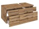 Waschbeckenunterschrank >Davos IV< in Alufarben aus MDF - 90x41x47cm (BxHxT)
