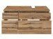 Waschbeckenunterschrank >Davos IV< in Alufarben aus MDF - 90x41x47cm (BxHxT)