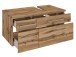 Waschbeckenunterschrank >Davos IV< in Alufarben aus MDF - 90x41x47cm (BxHxT)