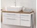 Waschbeckenunterschrank >Davos V< in Weiß aus MDF - 90x41x47cm (BxHxT)