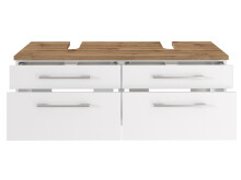 Waschbeckenunterschrank >Davos VI< in Weiß aus MDF - 120x41x47cm (BxHxT)