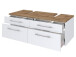 Waschbeckenunterschrank >Davos VI< in Weiß aus MDF - 120x41x47cm (BxHxT)