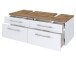 Waschbeckenunterschrank >Davos VI< in Weiß aus MDF - 120x41x47cm (BxHxT)