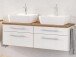 Waschbeckenunterschrank >Davos VI< in Weiß aus MDF - 120x41x47cm (BxHxT)