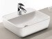 Waschtisch-Set >Davos II< in Weiß aus Keramik - 90x14x42cm (BxHxT)