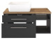 Waschtisch-Set >Davos III< in Alufarben aus Keramik - 90x14x42cm (BxHxT)