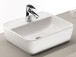 Waschtisch-Set >Davos IV< in Weiß aus Keramik - 90x14x42cm (BxHxT)