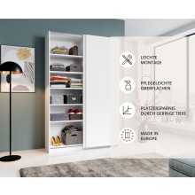 Schwebetürenschrank >Fred< - 125x195,5x38cm (BxHxT)