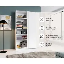 Schwebetürenschrank >Fred< - 125x195,5x38cm (BxHxT)