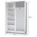 Schwebetürenschrank >Fred< - 125x195,5x38cm (BxHxT)