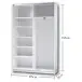 Schwebetürenschrank >Fred< - 125x195,5x38cm (BxHxT)