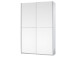 Schwebetürenschrank >Fred< in Weiß - 125x195.5x38cm (BxHxT)