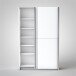Schwebetürenschrank >Fred< in Weiß - 125x195.5x38cm (BxHxT)