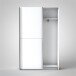 Schwebetürenschrank >Fred< in Weiß - 125x195.5x38cm (BxHxT)