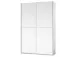 Schwebetürenschrank >Fred< in Weiß - 125x195.5x38cm (BxHxT)