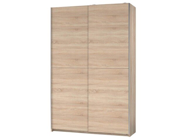 Schwebetürenschrank >Fred< in Sonoma-Eiche - 125x195,5x38cm (BxHxT)