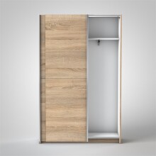 Schwebetürenschrank >Fred< in Sonoma-Eiche - 125x195,5x38cm (BxHxT)