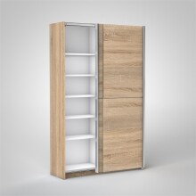 Schwebetürenschrank >Fred< in Sonoma-Eiche - 125x195,5x38cm (BxHxT)