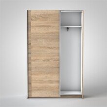 Schwebetürenschrank >Fred< in Sonoma-Eiche - 125x195,5x38cm (BxHxT)
