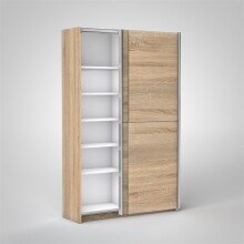 Schwebetürenschrank >Fred< in Sonoma-Eiche - 125x195,5x38cm (BxHxT)