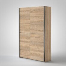 Schwebetürenschrank >Fred< in Sonoma-Eiche - 125x195,5x38cm (BxHxT)