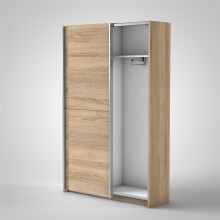 Schwebetürenschrank >Fred< in Sonoma-Eiche - 125x195,5x38cm (BxHxT)