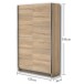 Schwebetürenschrank >Fred< in Sonoma-Eiche - 125x195,5x38cm (BxHxT)