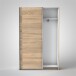 Schwebetürenschrank >Fred< in Sonoma-Eiche - 125x195,5x38cm (BxHxT)