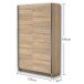 Schwebetürenschrank >Fred< in Sonoma-Eiche - 125x195,5x38cm (BxHxT)