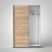 Schwebetürenschrank >Fred< in Sonoma-Eiche - 125x195,5x38cm (BxHxT)