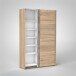 Schwebetürenschrank >Fred< in Sonoma-Eiche - 125x195,5x38cm (BxHxT)
