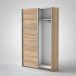 Schwebetürenschrank >Fred< in Sonoma-Eiche - 125x195,5x38cm (BxHxT)
