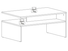 Couchtisch >Vichy I< - 90x42x60cm (BxHxT)