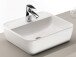 Waschtisch-Set >Davos V< in Weiß aus Keramik - 90x14x42cm (BxHxT)