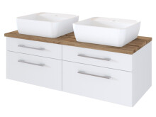 Waschtisch-Set >Davos I< in Alufarben aus Keramik -...