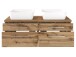 Waschtisch-Set >Davos I< in Alufarben aus Keramik - 120x14x42cm (BxHxT)
