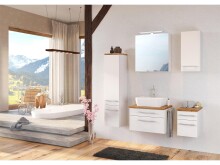 Waschtisch-Set >Davos II< in Weiß aus MDF - 60x41x20cm (BxHxT)