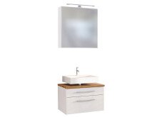 Waschtisch-Set >Davos II< in Weiß aus MDF - 60x41x20cm (BxHxT)