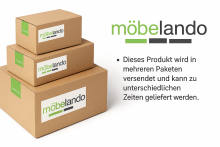 Waschtisch-Set >Davos II< in Alufarben aus MDF - 60x41x20cm (BxHxT)