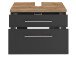 Waschtisch-Set >Davos II< in Alufarben aus MDF - 60x41x20cm (BxHxT)