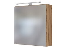 Waschtisch-Set >Davos II< in Alufarben aus MDF - 60x41x20cm (BxHxT)