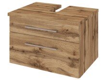 Waschtisch-Set >Davos II< in Alufarben aus MDF - 60x41x20cm (BxHxT)