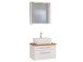 Waschtisch-Set >Davos I< in Weiß aus Keramik - 60x14x10,6cm (BxHxT)