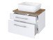 Waschtisch-Set >Davos II< in Weiß aus Keramik - 60x14x10,6cm (BxHxT)