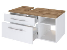 Waschtisch-Set >Davos IV< in Weiß aus MDF - 90x41x18cm (BxHxT)