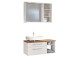 Waschtisch-Set >Davos IV< in Weiß aus MDF - 90x41x18cm (BxHxT)