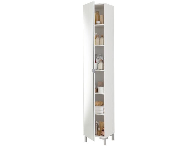 Hochschrank >Kleo< - in weiss - 33.5x195.5x31.5cm (BxHxT)