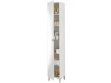 Hochschrank >Kleo< - in weiss - 33.5x195.5x31.5cm...