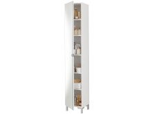 Hochschrank >Kleo< - in weiss - 33.5x195.5x31.5cm...